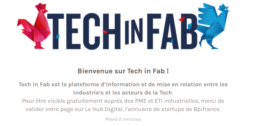 Tech In Fab : Rapprocher Start-up et industriels